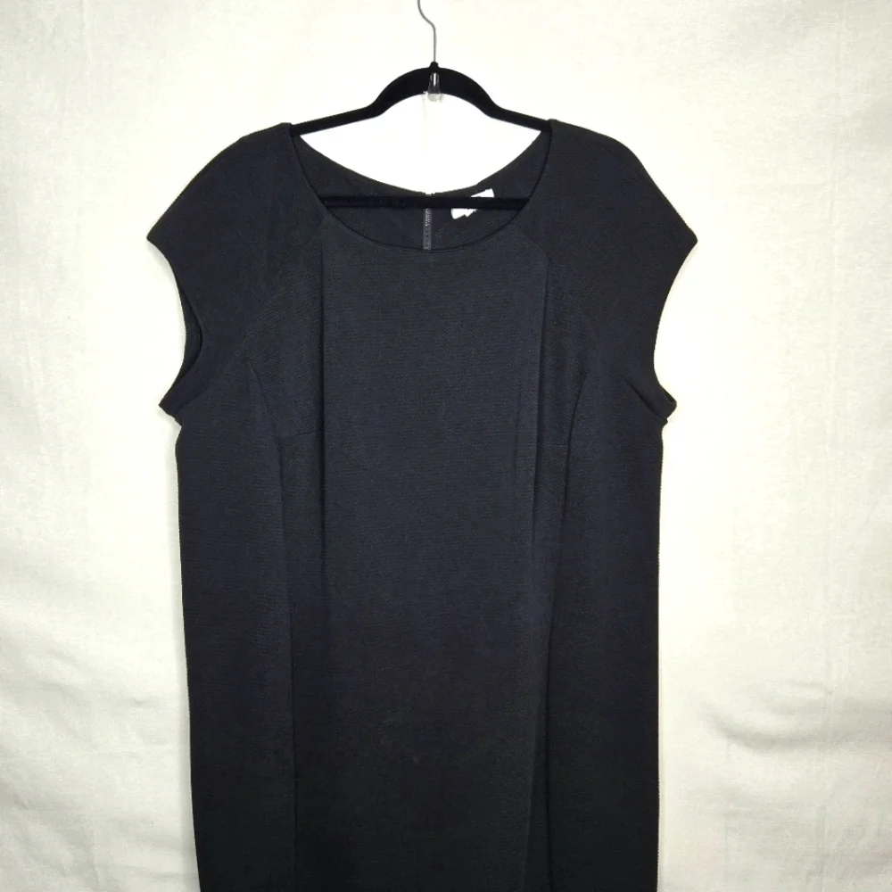 Cato Black Sheath Style Asymetrical hem Dress. 18W - Picture 2 of 13